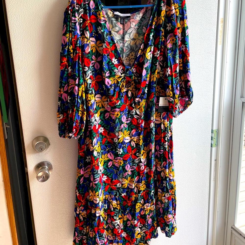 Eloquii size 22 dress. Colorful and cute!